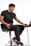 Single Top Crew Neck Lycra Doctor and Nurse Uniform Surgical Uniform Black |   Brl Bagel - 3