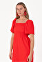 Women's Square Neck Wrap Dress - Comfortable and Modern Fit / Different Color Choices - 5