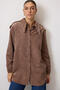 Apolet Detail Velvet Shirt - 3