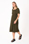 Women's Square Neck Wrap Dress - Comfortable and Modern Fit / Different Color Choices - 2