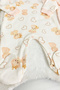 Baby Girl Teddy Bear Patterned 4-Piece Romper Set with Hat and Headband Newborn Outfit - 8