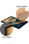 3 Piece Black Frame Look MDF Poster Painting Set - Set 23 - 2
