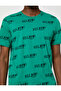 Slogan Printed T-Shirt Crew Neck Short Sleeve Cotton - 5