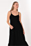 Women's Black Sling Long Dress - Summer Comfortable and Stylish Design