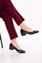 Genuine Leather Low Heel Shoes vdt.07 Black