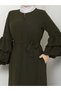 Tesetür Giyim Medina Silk Balloon Sleeve Skirt Gathered Ferace - 8