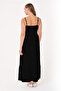 Women's Black Sling Long Dress - Summer Comfortable and Stylish Design - 5