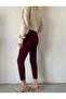 Burgundy Ribbed Arvin Trousers - 2