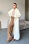 Long Casual Knitwear Cardigan Ecru 8245 - 4