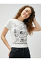 Anime T-Shirt Printed Crew Neck Short Sleeve Cotton - 2