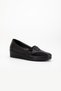 Large Size Genuine Leather Women's Daily Orthopedic Shoes Black Side Stretch - 4