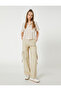 Cargo Pants with Big Pocket Detail Cotton Straight Leg