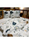Peaceful Dreams Rainbow Themed 100% Cotton Single Duvet Cover Set 4 Pieces 160 X 220 cm - 3