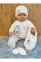 100% Cotton Newborn Hospital Release - Blue Embroidered & Seasonal Baby Set - Set of 5 - 4