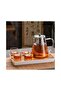 750 Ml Luxury Tea and Coffee Pot - Oval Design, Borosilicate Glass with Steel Strainer and Lid