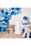 80 Pieces Navy Blue Light Blue White Confetti Transparent Balloon, Metallic Pastel Mixed Quality Balloon Set - 3