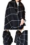 1 Piece Women's Soft Textured Winter Patterned Scarf Shoulder Shawl Black, Suitable for Large Sizes - 5