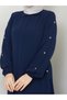 Tesettür Gi̇yi̇m Mevlana Sports Ferace Sleeves with Pleats, Buttons, and a Pleated Pocket on the Back with a Cover - 8