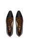 Women's Genuine Leather Black Leather Heeled Shoes - 6