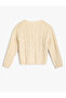 Long Sleeve Button V-Neck Hair Knit Cardigan - 2