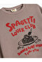 Crew Neck Long Sleeve Slogan Printed Raised Sweatshirt - 3