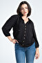 Women's Halter Neck Black Wrapped Blouse