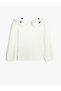 Floral Embroidery Detailed Long Sleeve Peter Pan Collar Blouse - 2