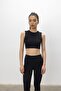 Black Color Sports Crop Blouse - 6