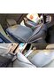 Linen Anti-Sweat Car Seat Cushion Set Seat Protection Cover Yali Series Front Rear Set Beige - 3