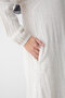Bürümcük Fabric Hajj and Umrah Dress (2 Pieces) - Cream - 5