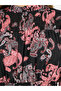 All Over Print Balloon Sleeves A-Line Midi Dress - 3