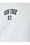 Crew Neck Embroidered Slogan Sweatshirt - 6