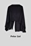 Black Fleece Shawl Scarf Large Size Shoulder Mother Shawl