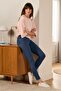 Women Skinny Fit Pull On Plain Pant, Navy