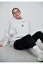 Unisex Oversize Sweatshirt High Print White – Crew Neck, 3 Thread Ribs - 3