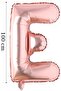 Foil Balloon Letter E Helium Balloon 100 Cm Rose Color - Letter E Balloon - Letter Foil Balloon - Letter E Balloon