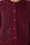 Soft Bearded Knitwear Cardigan Bordo Lmx0072 - 4