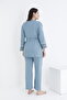 Lace Detailed Front Buttoned Maternity and Maternity Sleepwear Set with Dressing Gown - 3