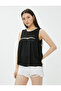 Beaded Embroidered Blouse Sleeveless Crew Neck - 3