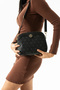 Women's Shoulder and Crossbody Bag with Three Eyes in Black, Size 17X24 - 3