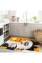 Kemal Collection Orange Theme Abstract Woman Face Patterned Woven Base Modern Decorative Carpet 22 - 3