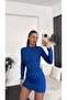 Diver Fabric Drawstring Mini Dress - 2