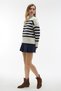 Women's Navy Blue Pleated Mini Skirt