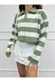 Striped Polo Collar Cotton Knitwear Sweater - 8