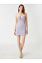 Window Detailed Mini Gathered Dress - 3