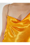 Satin Mini Evening Dress with Strap Detail - 6
