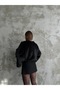 Premium Zr Model Balloon Sleeve Lined Fur Sweatshirt - 8