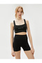 Slogan Printed Cross Strap Sports Bra - 3