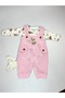 Rabbit Embroidered Baby Girl Set (without bandana) - 6