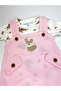 Rabbit Embroidered Baby Girl Set (without bandana) - 5